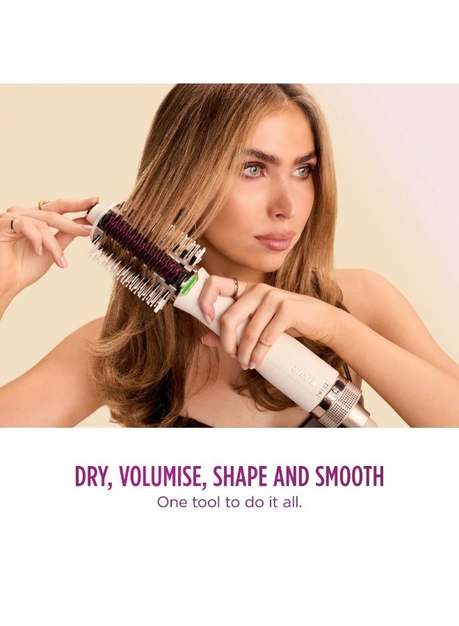 Shark SmoothStyle Heated Brush and Comb with Heat-Resistant Storage Bag, Hot Air Brush with 3 Temperatures, Smooth, Soft & Voluminous Finish For All Hair Types, Silk, HT212ME - Image 5